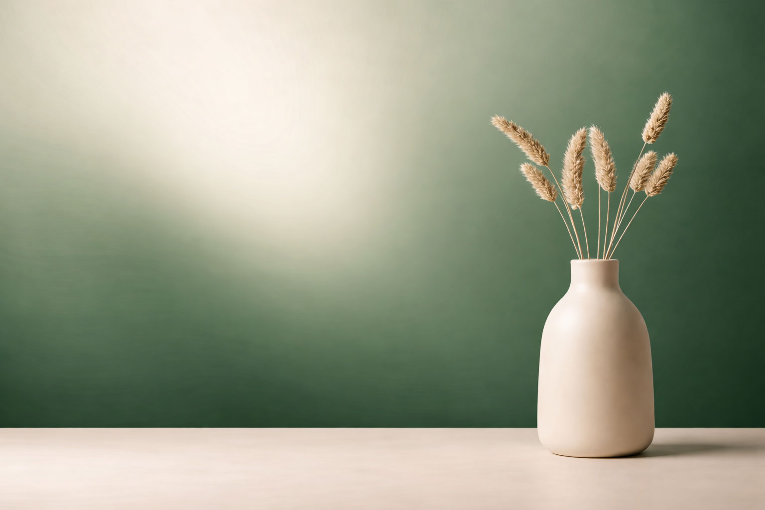 Abstract calming nature scene with soft green and beige tones